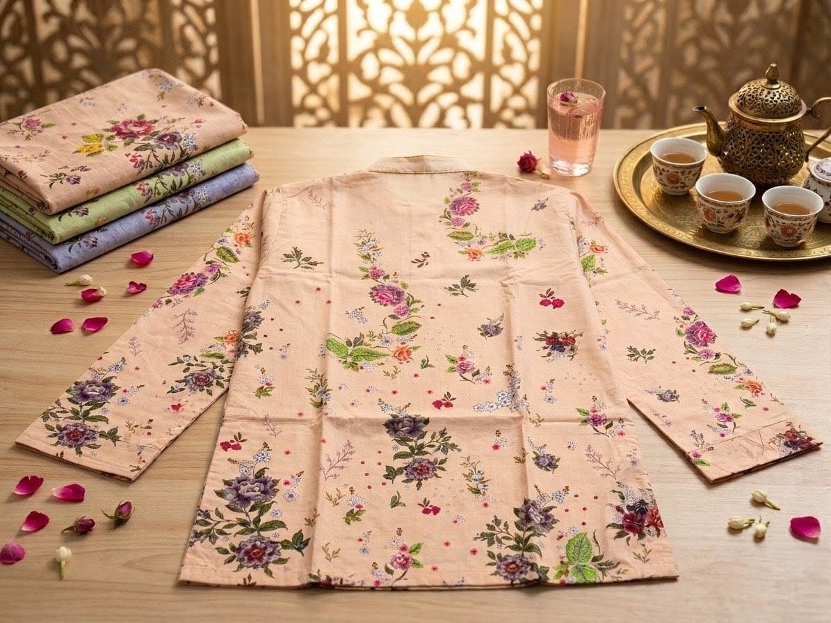 Blush Pink Floral Printed Women’s Kurta