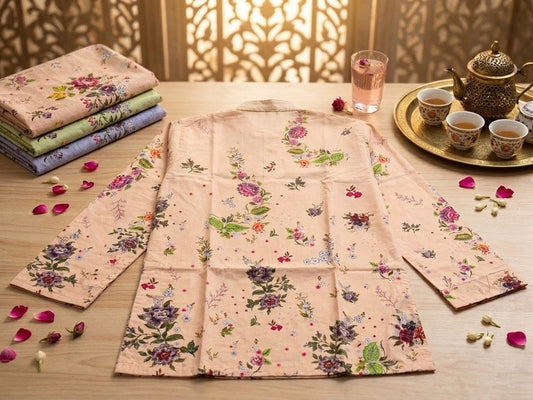 Blush Pink Floral Printed Women’s Kurta