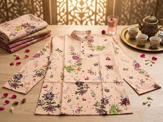 Blush Pink Floral Printed Women’s Kurta